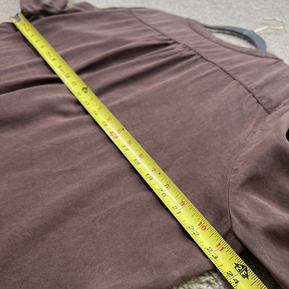 REBA Woman Embroidered Fall Flowers Peasant Brown Blouse 3/4 Sleeves XL - Picture 8 of 9